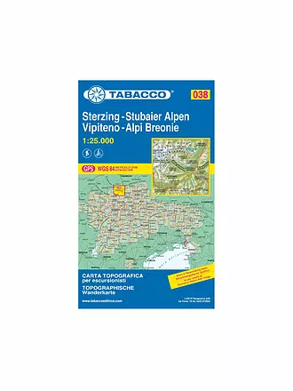 TABACCO | Wanderkarte - Sterzing/Vipiteno, Stubaier Alpen/Alpi Breonie 1:25.000 | 